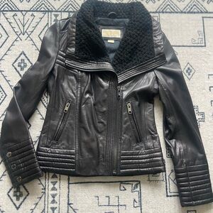 Micheal Kors Black Leather Jacket